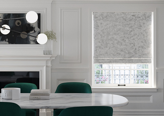 Crushed Velvet, Silver Grey - Twist&Fit Roman Blind - Image 3